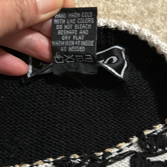 Vintage Terazzo Metallic Wrap Around Giraffe Sweater Black Patch Pockets X-Large - Picture 9 of 9